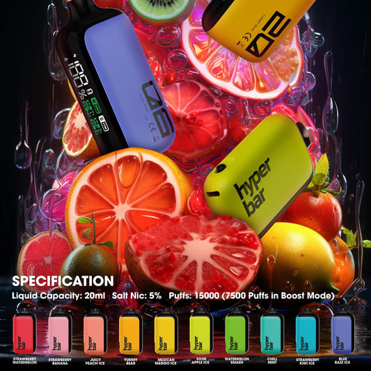 Hyperbar PX 15000 PUFFS - 10 Flavors (π In stock in Australia! )