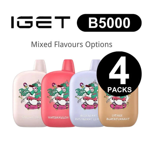 IGET B5000 Puffs Disposable Vape β 10ml E-Liquid, Rechargeable, 40MG/50MG Nicotine