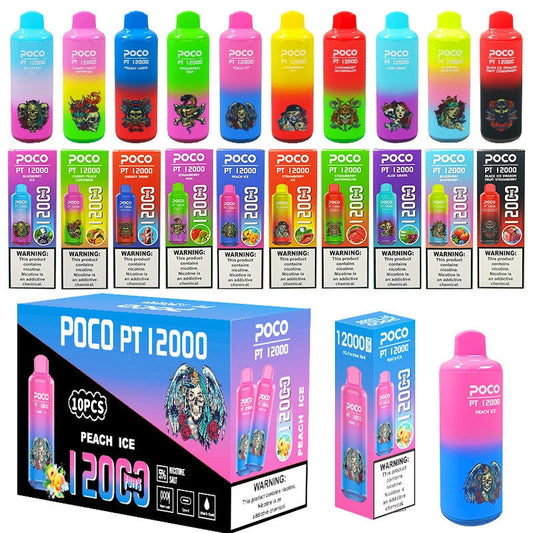 Poco Pt12000 Puffs 12000 Puffs Cigarettes Disposable Vape Puff 12k Smoking Vapers In Eu Warehouse-650mAh Battery,22ml E-liquid, Multiple Nicotine 10 Flavors