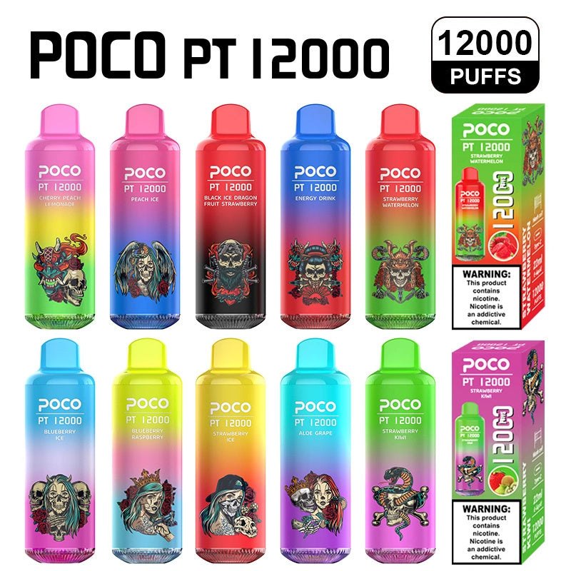 Poco Pt12000 Puffs 12000 Puffs Cigarettes Disposable Vape Puff 12k Smoking Vapers In Eu Warehouse-650mAh Battery,22ml E-liquid, Multiple Nicotine 10 Flavors