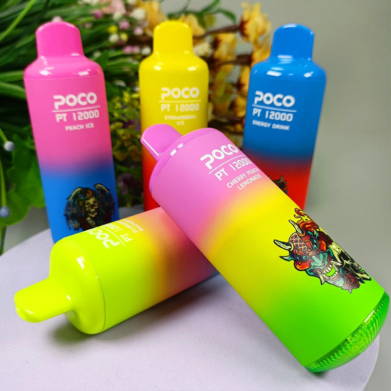 Poco Pt12000 Puffs 12000 Puffs Cigarettes Disposable Vape Puff 12k Smoking Vapers In Eu Warehouse-650mAh Battery,22ml E-liquid, Multiple Nicotine 10 Flavors