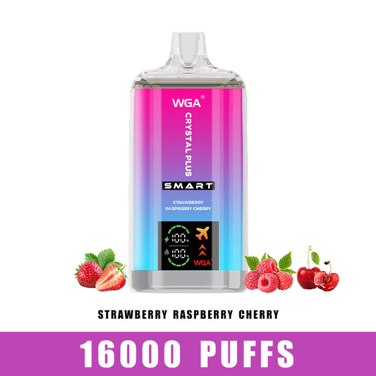 WGA Vape Strawberry Raspberry Cherry Crystal Pro Max Extra 16000 Puff Disposable Vape