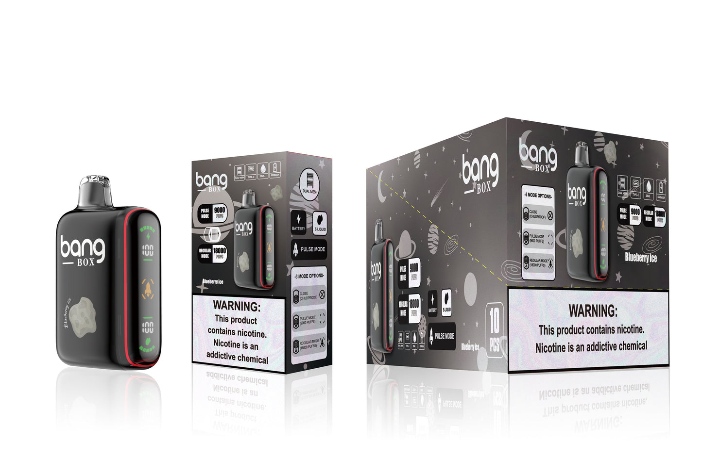 BANGBOX 9000/18000 PUFFS/11 FLAVORS /Battery650Mah /E-juice volume: 28ml 650mAh