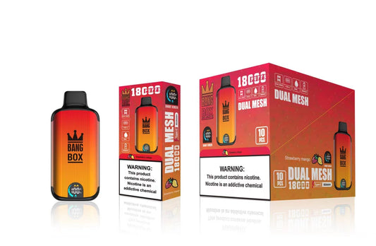 Bangbox 18000 Puffs Smart Screen Disposable E Cigarettes Vape Dual Mesh Coil Led display 26ml 850MAH 12Flavors