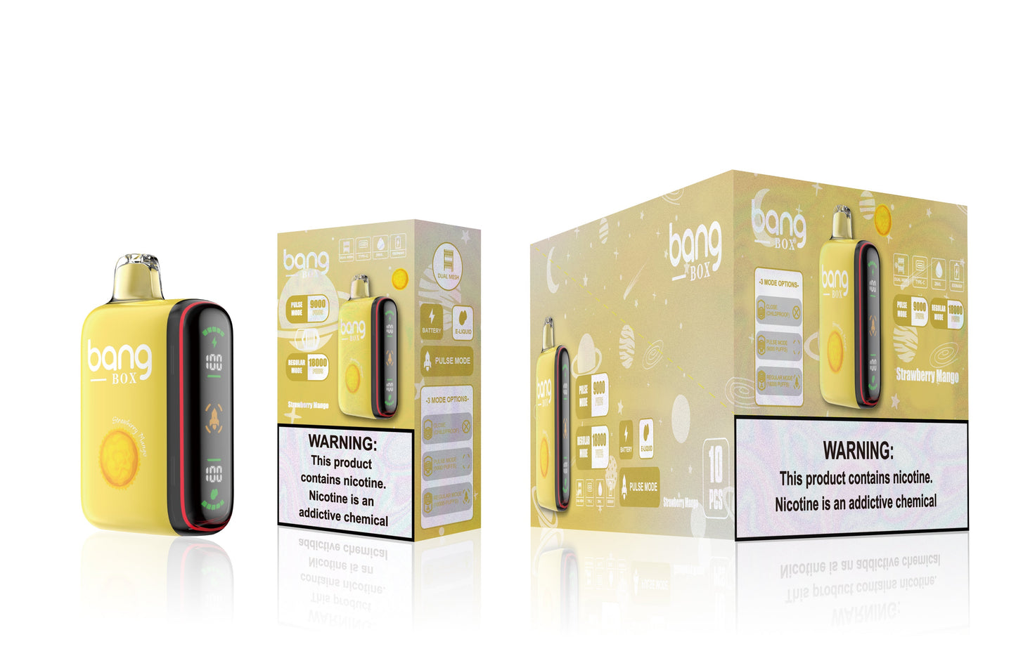 BANGBOX 9000/18000 PUFFS/11 FLAVORS /Battery650Mah /E-juice volume: 28ml 650mAh