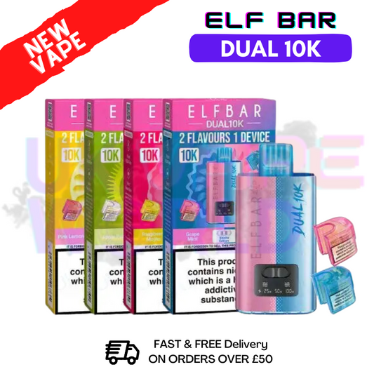 Elf Bar 10K Puff 10 000 Prefilled Pod Kit  2% Nicotine 850mAh battery 20 Flavors