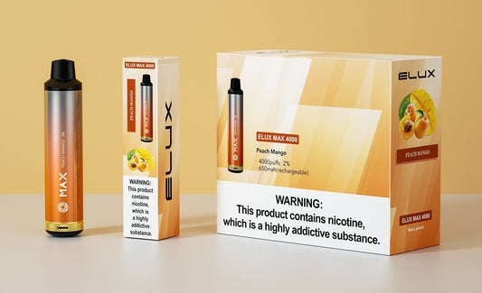 Elux Max 4000 puff bar Airflow Adjustable Rechargeable Vape disposable 2 ml e-liquid