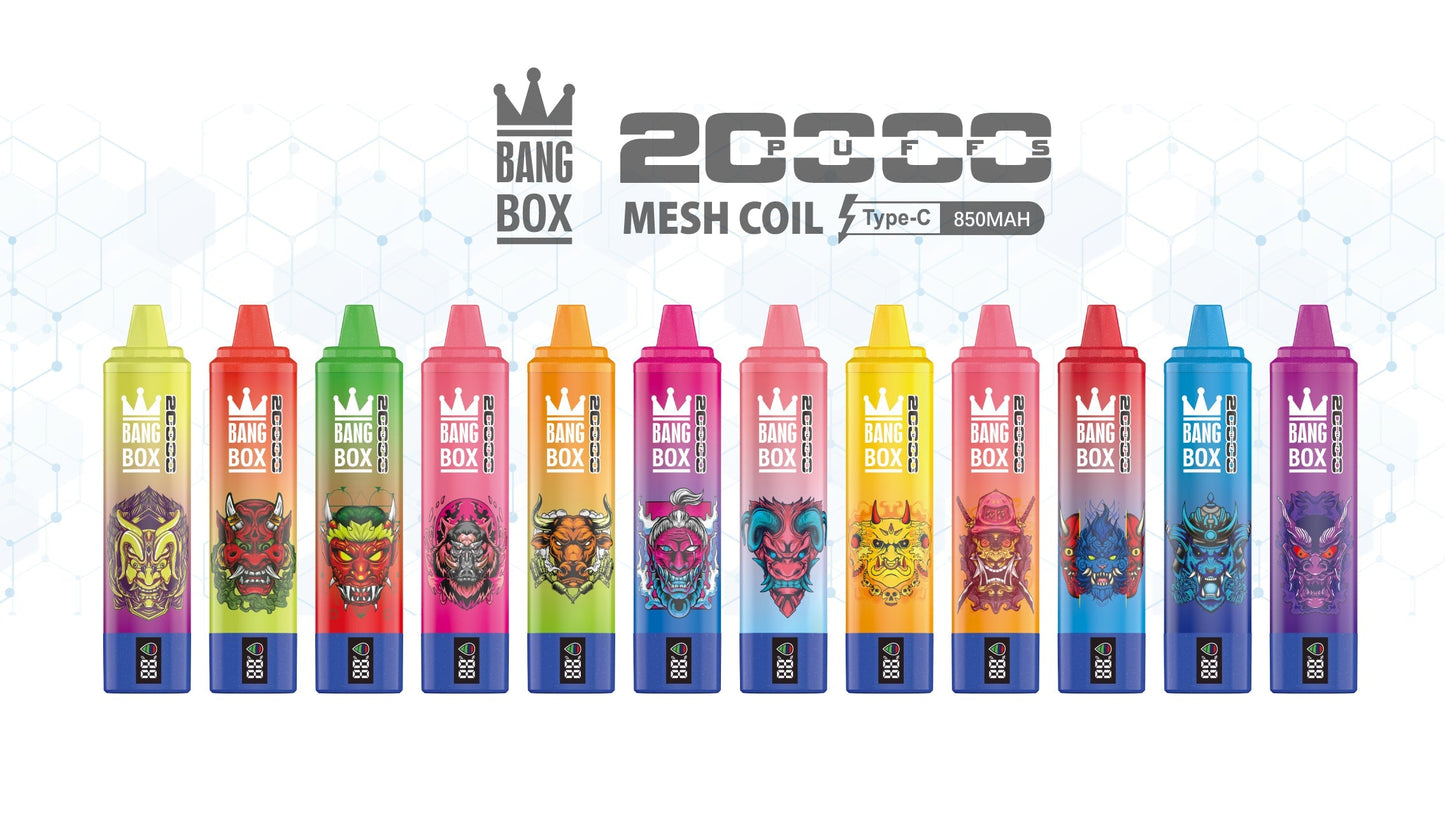 Bangbox 20000 puffs vape Led display battery 35ML 850MAH 12 Flavors