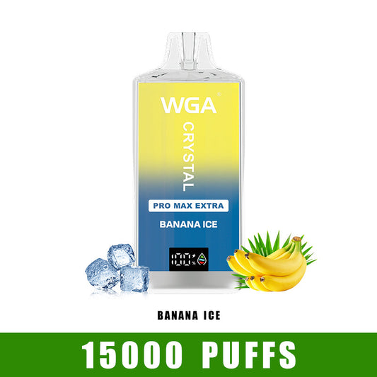 wga vape Crystal BANANA ICE Pro Max Extra 15000 Puffs Disposable Vape
