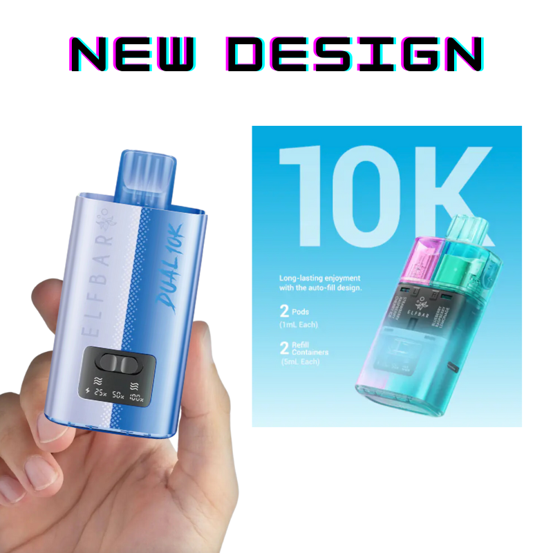 Elf Bar 10K Puff 10 000 Prefilled Pod Kit 2% Nicotine 850mAh battery 20 Flavors