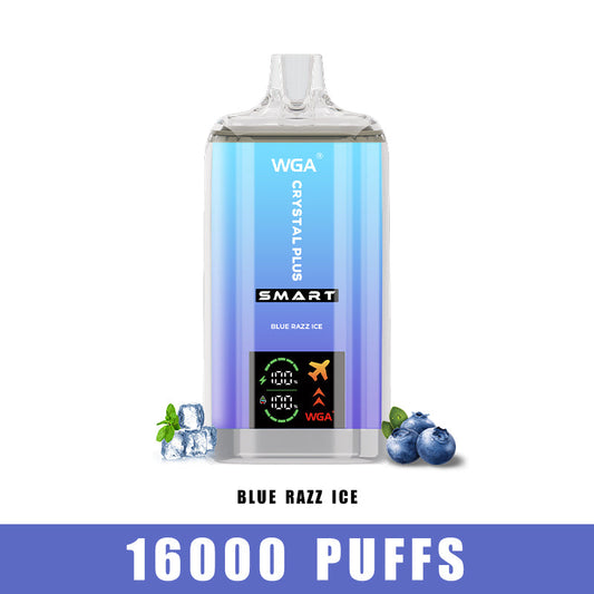 WGA Vape Blue Razz Ice Crystal Pro Max Extra 16000 Puff Disposable Vape