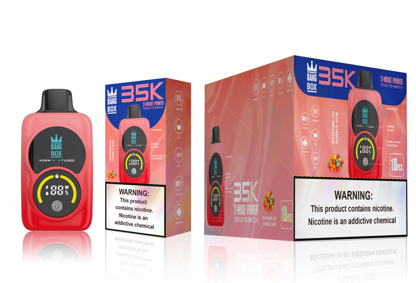 Bang Box 35000 Puffs Disposable Vape - 35ml E-Liquid, 700mAh Disposable Vape 12 Flavors