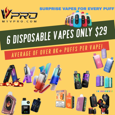 Mystery Vape Box β 3 Levels | 6 Disposables | Up to 30K+ Puffs