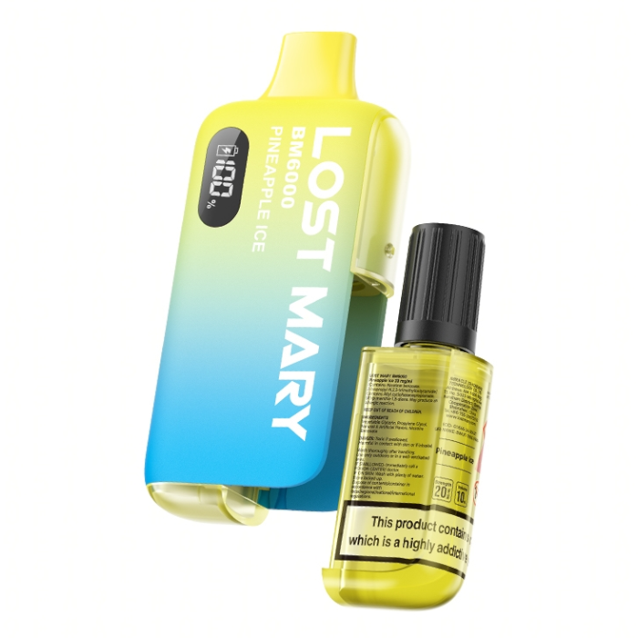 Lost Mary BM6000 Disposable Vape Kit USB-C 10ml e-liquid capacity 650mAh rechargeable TPD UK