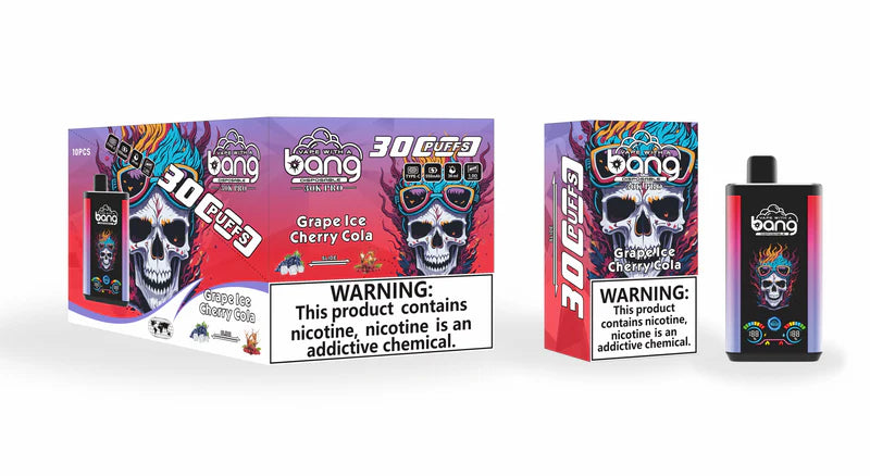 Bang 30000 Puffs PRO 30k puffs Disposable Vape(0% TO 5%Nicotine ) 30ML 850mah Rechargeable 16 Flavors