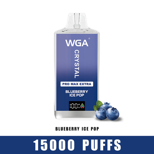 wga vape Crystal Blueberry ice pop Pro Max Extra 15000 Puffs Disposable Vape