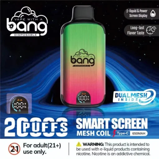 Bang disposable 20000 puff Wholesale 25 ML 650 mAh 12 Flavors