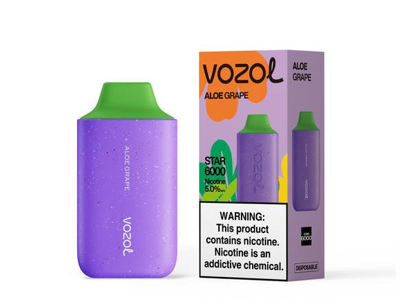Vozol Star 6,000 puffs-850mAh Battery, 40ml E-liquid, Multiple Nicotine 12 Flavors