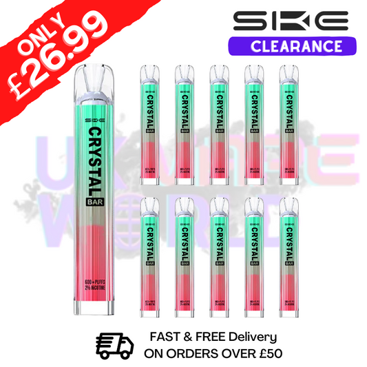 Apple Peach Crystal Bar Puffs 600 SKE Box Of 10 - £26.99