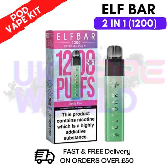Apple Pear Elf Bar 1200 Puffs Prefilled Pod Kit
