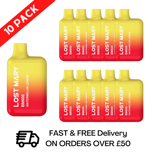 Watermelon Lemon - Lost Mary 600 Puff Bars Pack Of 10 BM600 Disposable