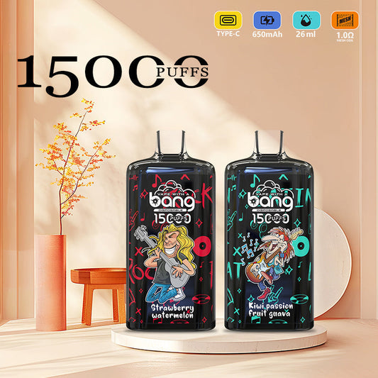 Bang 15000 Puffs Vape 25K Disposable Vape Pen E Cigarette Prefilled 26ml 650mAh Disposable Vape 12 Flavors