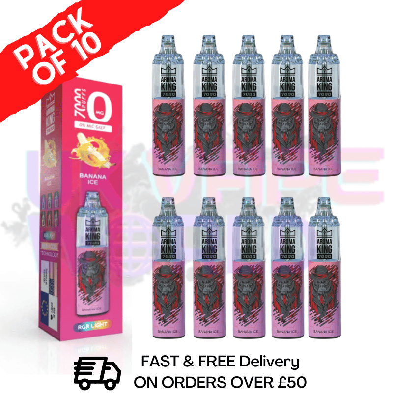 Banana ICE - AROMA KING 7000 Puff (0MG) Pack Of 10