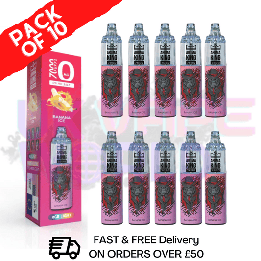Banana ICE - AROMA KING 7000 Puff (0MG) Pack Of 10