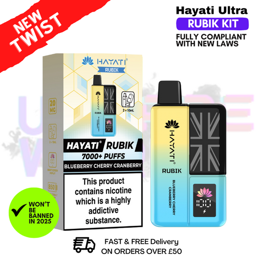 Blueberry Cherry Cranberry Hayati Rubik 7000 Puff 7K Bar