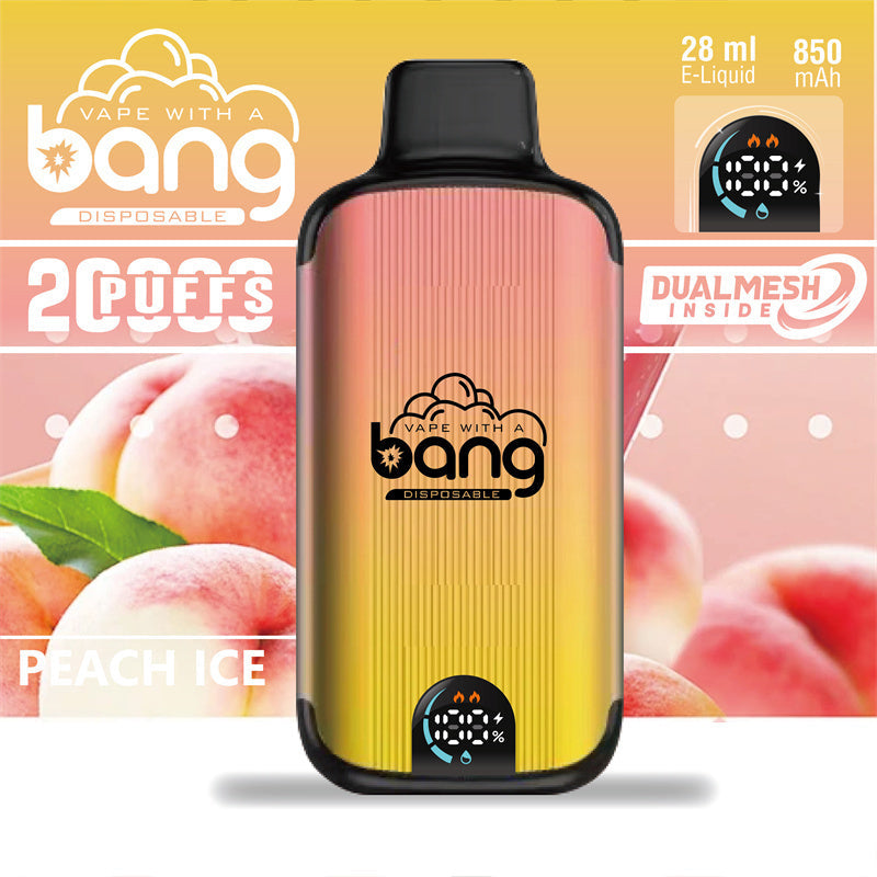 Bang 20000 Puffs LED Display Disposable Vape Bang King Double Crystal 20000 Puffs Vape 20K Disposable Vape Pen E Cigarette Prefilled 25ml 650mAh