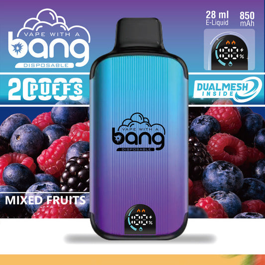 Bang 20000 Puffs Vape 20K Disposable Vape Pen E Cigarette Prefilled025ml 650mAh Disposable Vape 12 Flavors