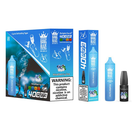 Bang Blaze 40000 Puffs Disposable Vape(0% to 5% Nicotine) - 40ml E-Liquid, 1000mAh Battery 12 Flavors