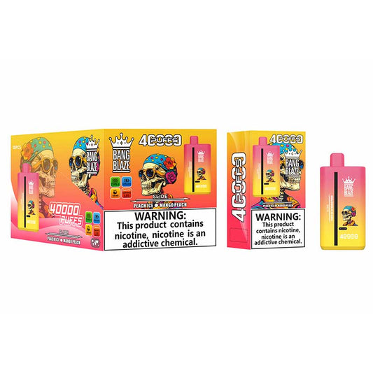 Bang Blaze 40000 Dual Flavors Disposable Vape(0% to 5% Nicotine) - 40ml E-Liquid, 650mAh Battery 12 Flavors