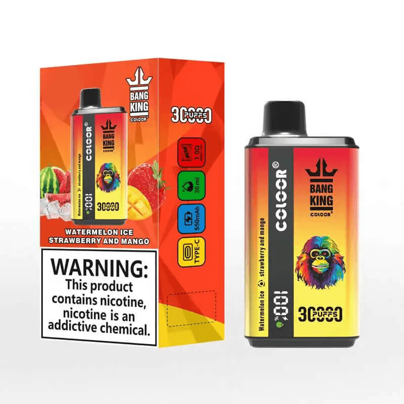 Bang King 30000 Puffs Disposable Vape(0%-5% Nicotine)- 30ml E-Liquid, 850mAh Battery 16 Flavors