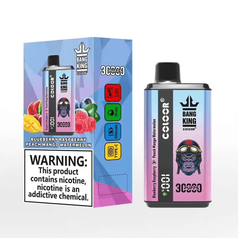 Bang King 30000 Puffs Disposable Vape(0%-5% Nicotine)- 30ml E-Liquid, 850mAh Battery 16 Flavors