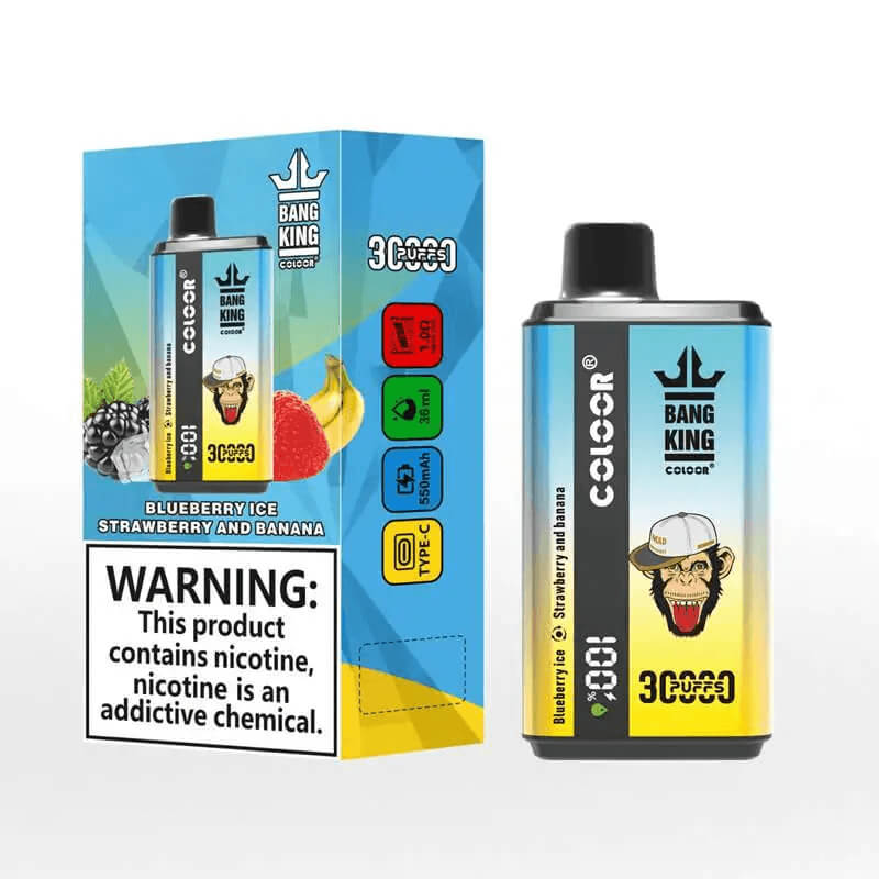 Bang King 30000 Puffs Disposable Vape(0%-5% Nicotine)- 30ml E-Liquid, 850mAh Battery 16 Flavors