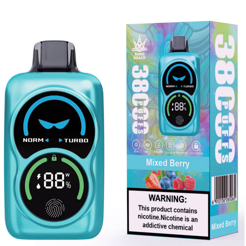 Bang Beach 38000 Puffs Vape - 38ml 850mAh Battery E-liquid, 0%-5% Nicotine, 12 Flavors