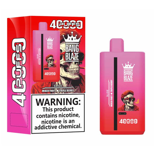 Bang Blaze 40000 Dual Flavors Disposable Vape(0% to 5% Nicotine) - 40ml E-Liquid, 650mAh Battery 12 Flavors