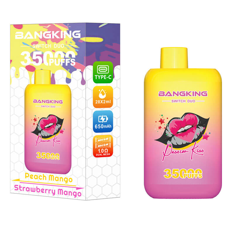 Bang King 35000 Puffs Disposable Vape - 36ml E-Liquid, 650mAh Battery (0% to 5% Nicotine) 12 Flavors