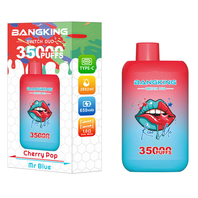 Bang King 35000 Puffs Disposable Vape - 36ml E-Liquid, 650mAh Battery (0% to 5% Nicotine) 12 Flavors