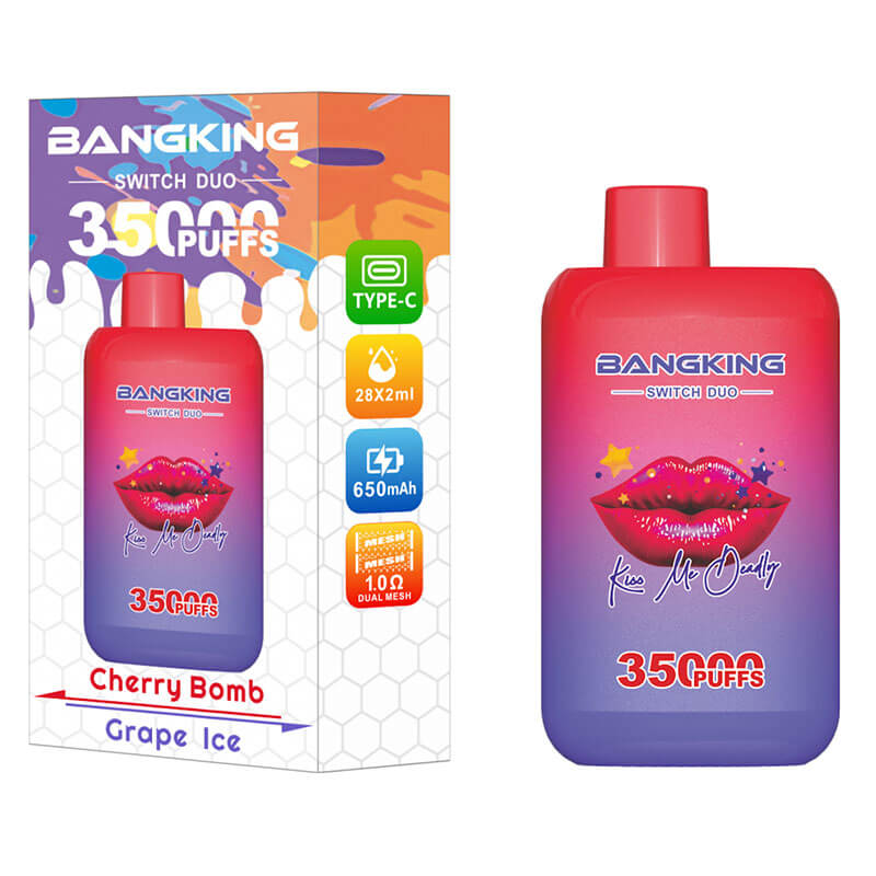 Bang King 35000 Puffs Disposable Vape - 36ml E-Liquid, 650mAh Battery (0% to 5% Nicotine) 12 Flavors