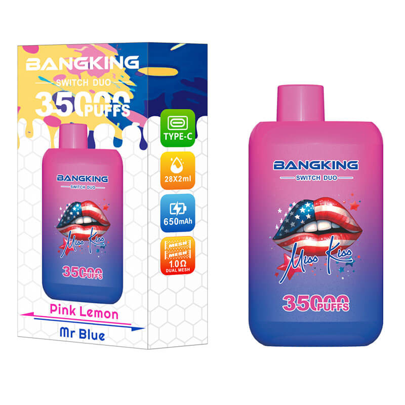 Bang King 35000 Puffs Disposable Vape - 36ml E-Liquid, 650mAh Battery (0% to 5% Nicotine) 12 Flavors