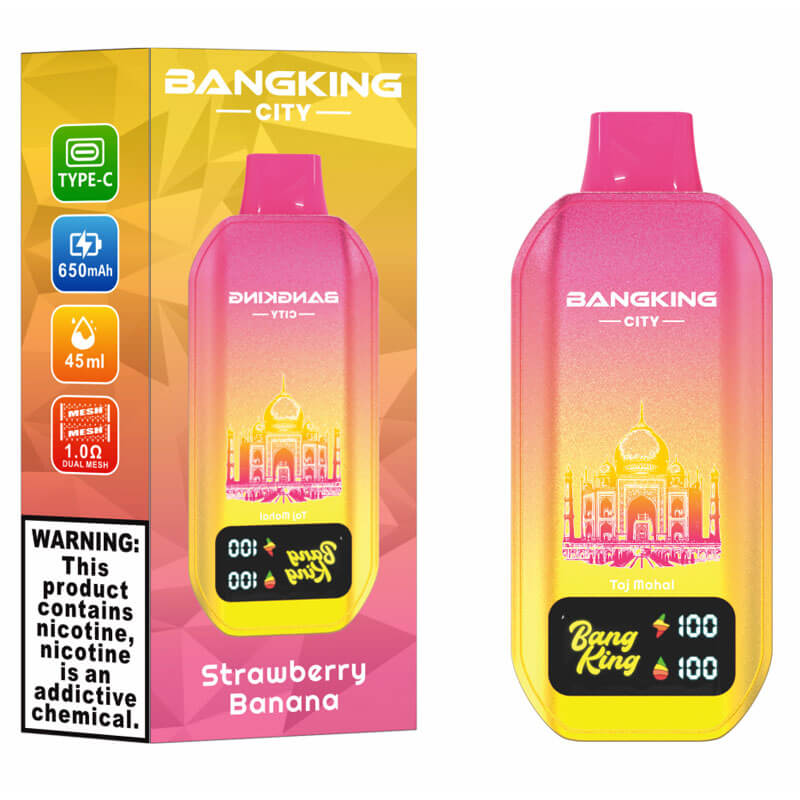 Bang King City 50000 Puffs Vape - 45ml E-liquid,650mAh  0%-5% Nicotine, 12 Flavors
