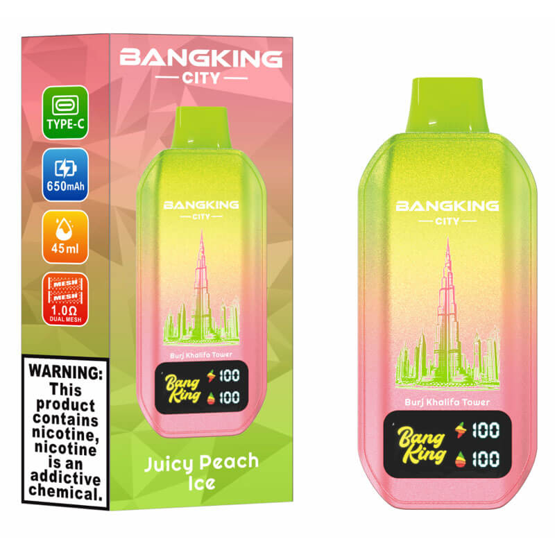 Bang King City 50000 Puffs Vape - 45ml E-liquid,650mAh  0%-5% Nicotine, 12 Flavors