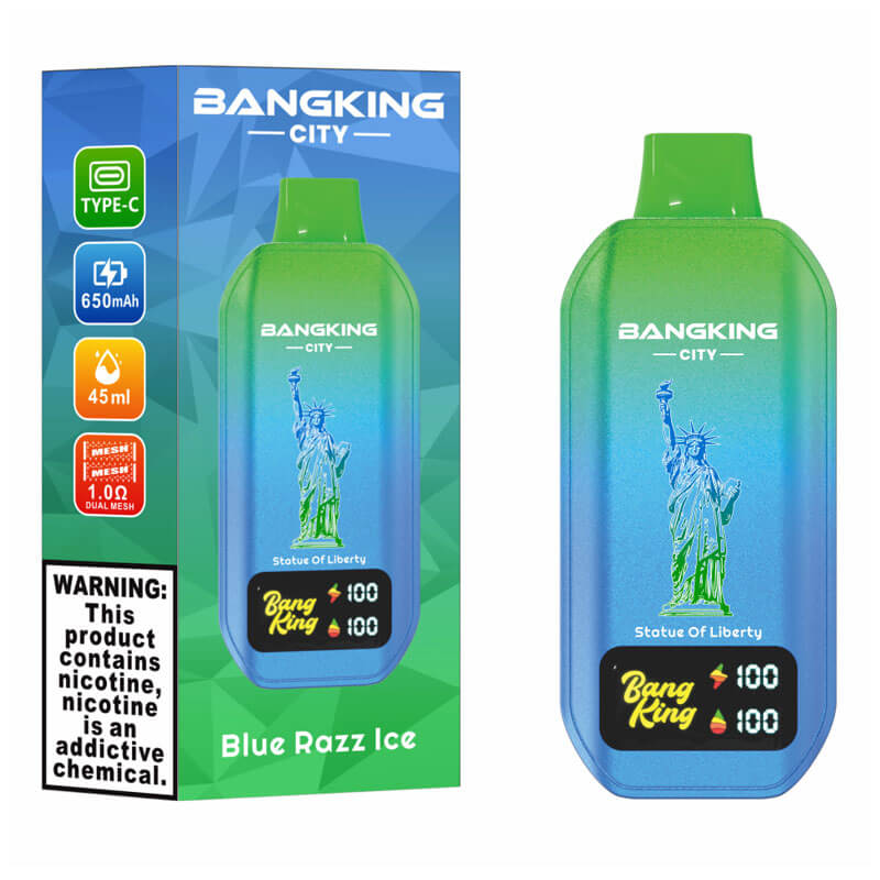 Bang King City 50000 Puffs Vape - 45ml E-liquid,650mAh  0%-5% Nicotine, 12 Flavors