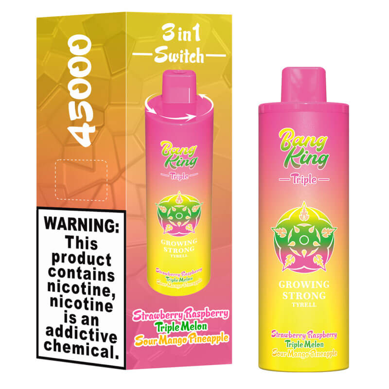 Bang King Triple 45000 Puffs Vape - 3*15ml E-liquid, 650mAh ,0%-5% Nicotine, 10 Flavors