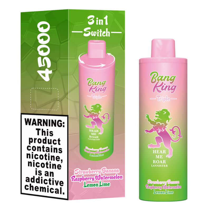 Bang King Triple 45000 Puffs Vape - 3*15ml E-liquid, 650mAh ,0%-5% Nicotine, 10 Flavors