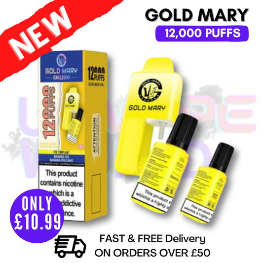 Banna ICE  Gold Mary 12000 Puff 12K Bar Disposable Kit