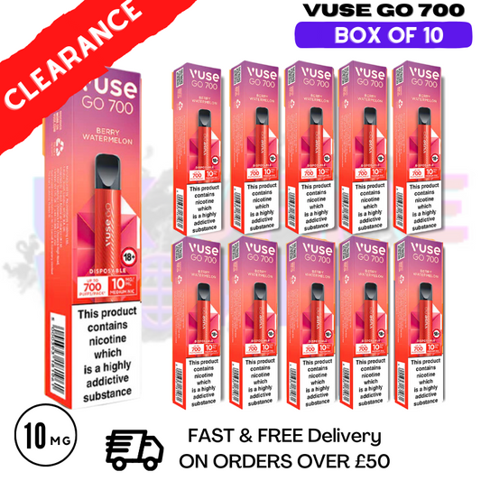 Berry Watermelon (10MG) - VUSE GO 700Puff Box of 10