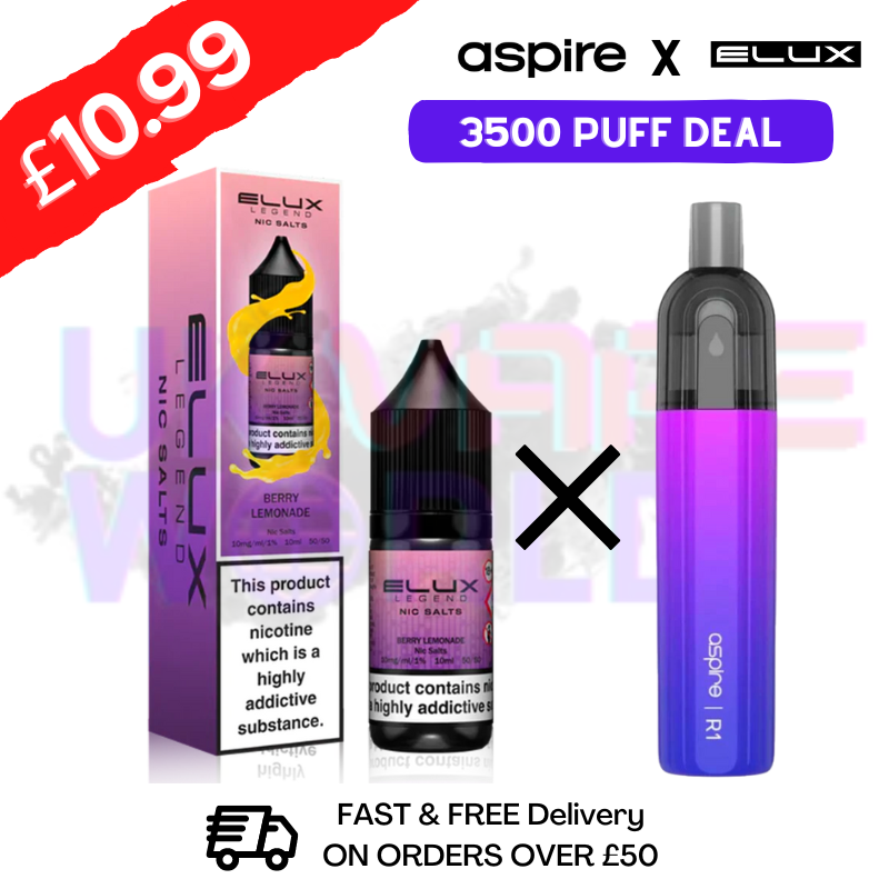 Berry Lemonade ELUX LEGEND Salt 3500puff x Aspire Disposble Kit